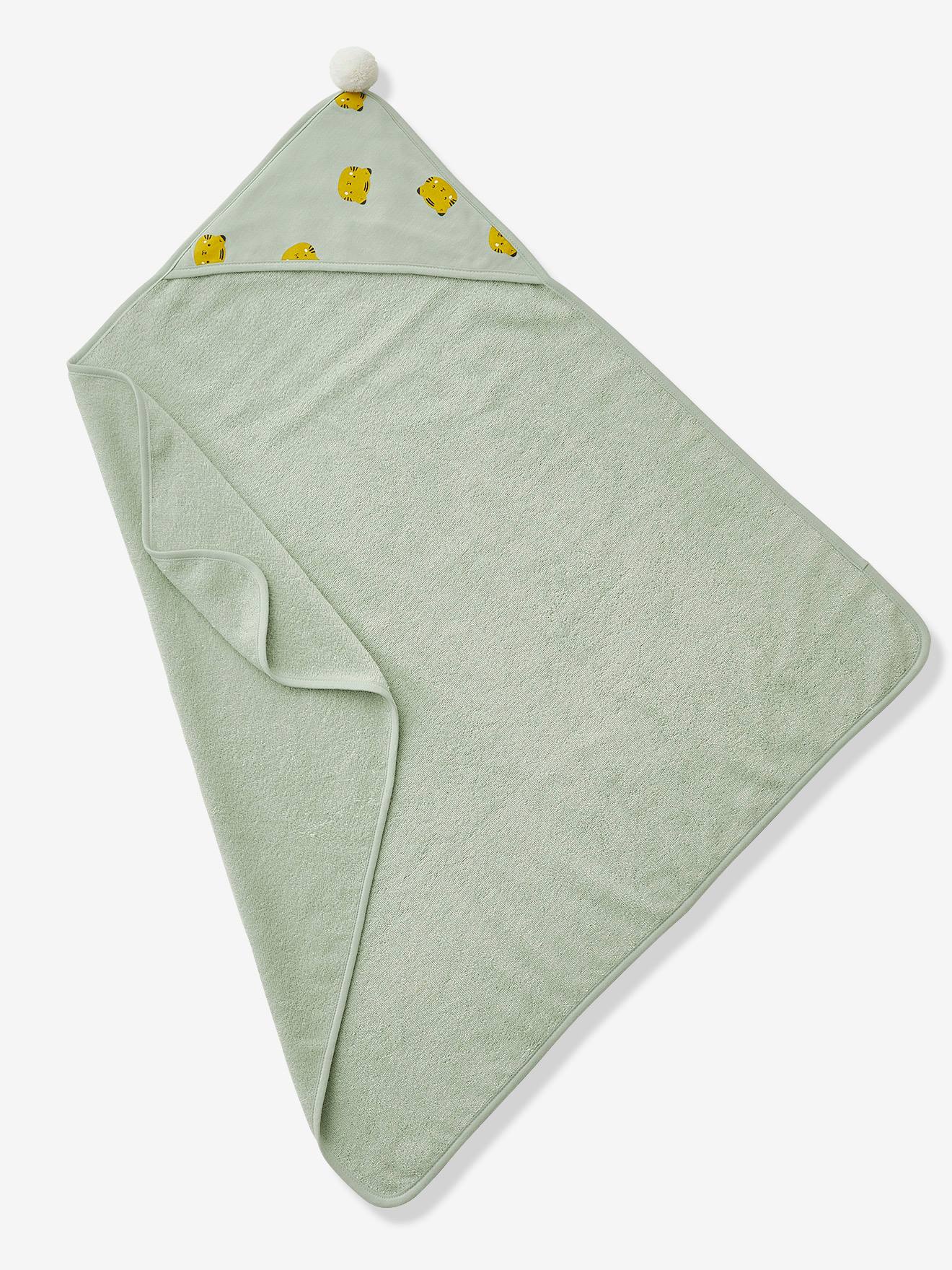 Cape de bain Panda vert sauge