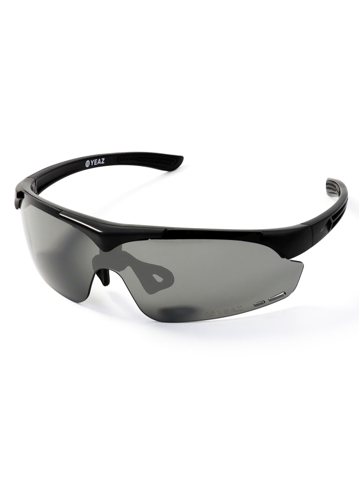 YEAZ SUNUP Magnet-Sport-Sonnenbrille in mattschwarz günstig kaufen onesize