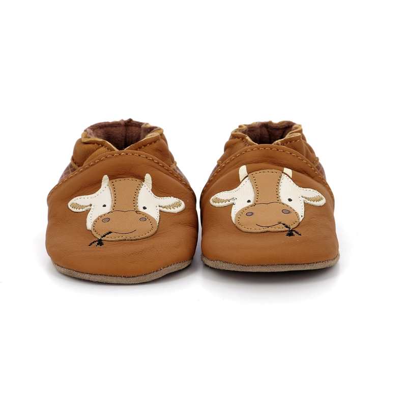 Chaussons cuir tannage vegetal Funny Cow