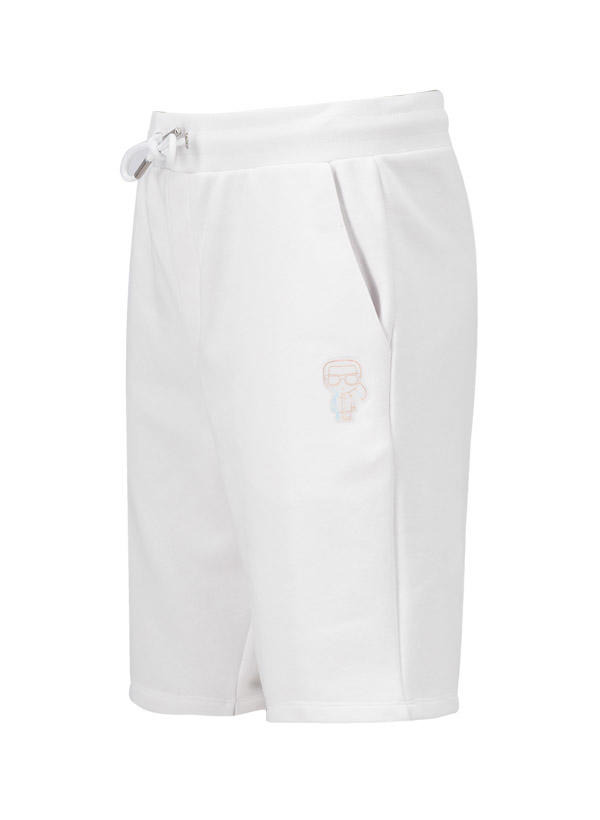 KARL LAGERFELD, Sweatshorts, Baumwolle, weiß