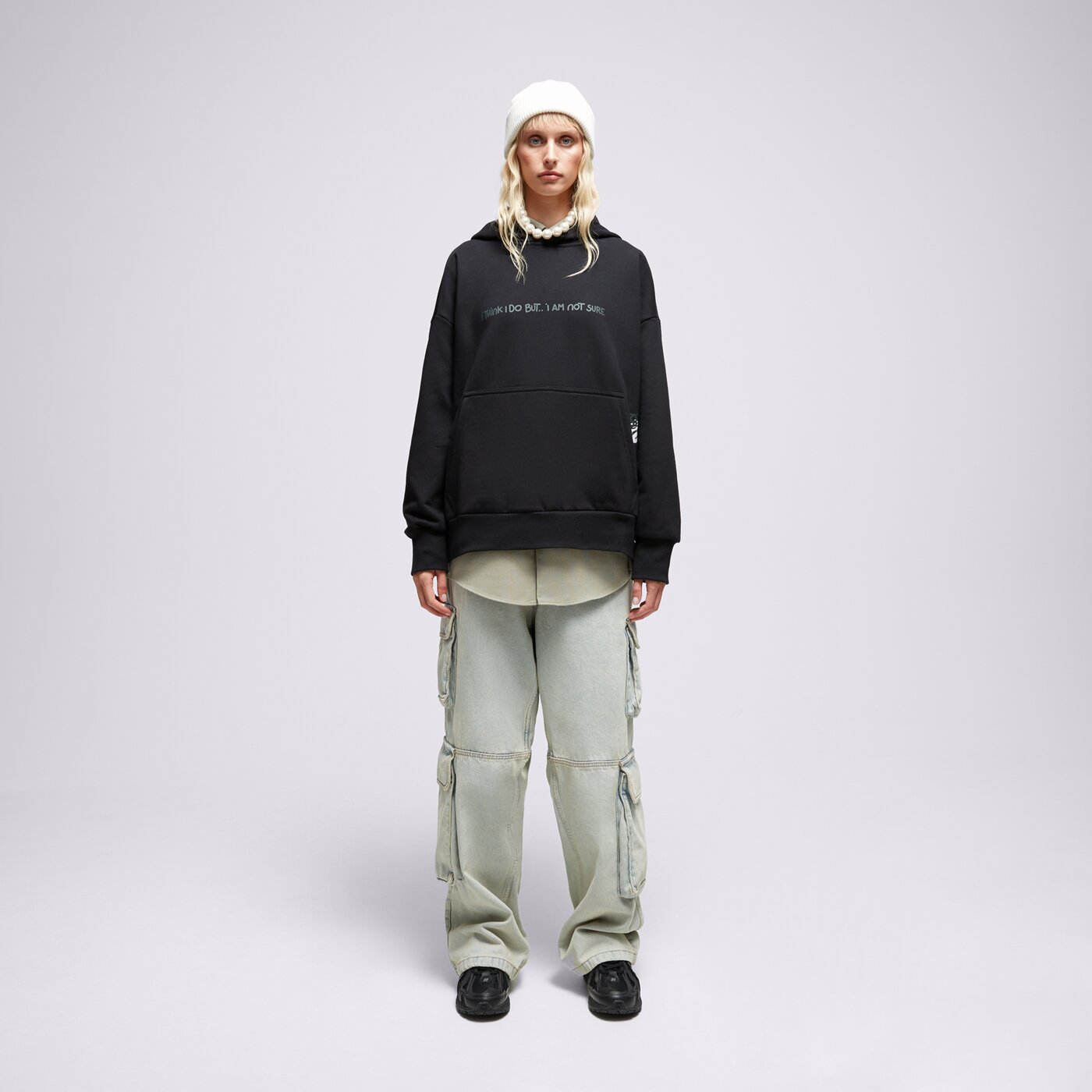 S.NOW JOB SIZEER HOODIE “I THINK I DO” BLACK Schwarz