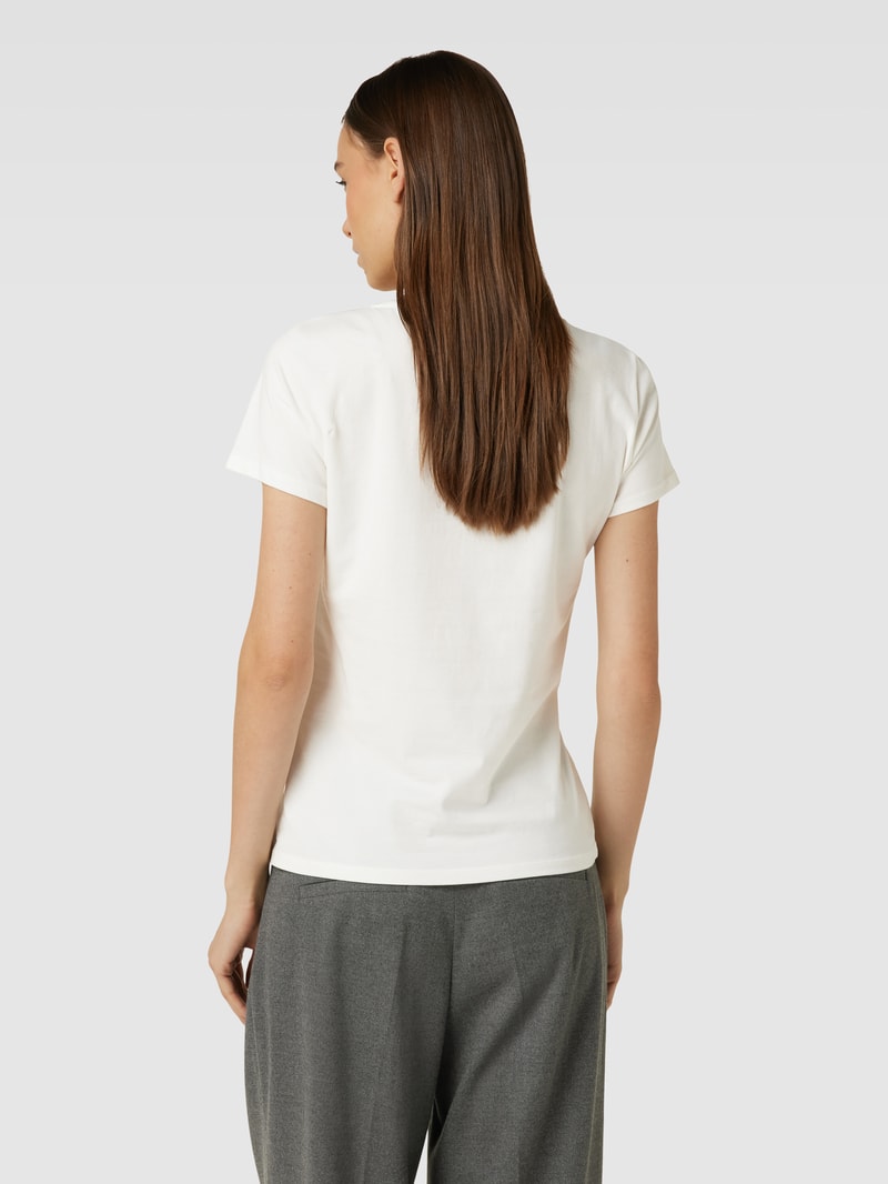 T-Shirt mit Ziersteinbesatz in weiss