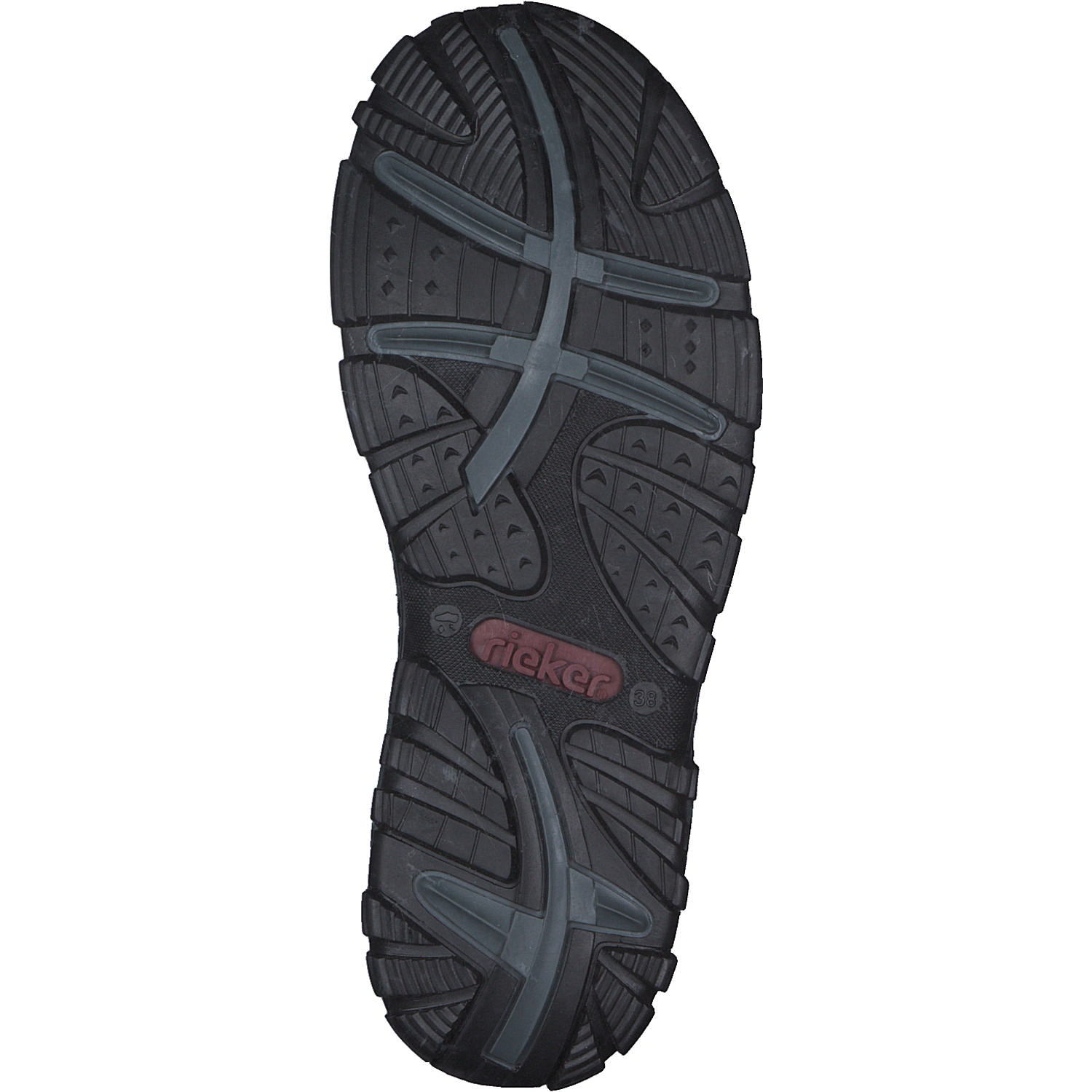 Rieker 68871, Sandalen, Damen, Schwarz