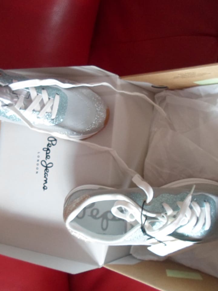 Pepe Jeans FOOTWEAR Sneakers in Silber-Grau & Türkis gr 39 günstig kaufen 39