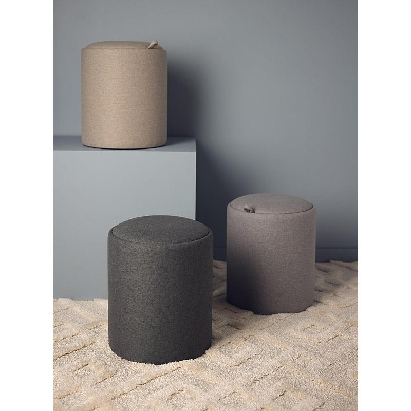 Vie Home Puff m/oppbevaring ø 34x40 cm mørk grå