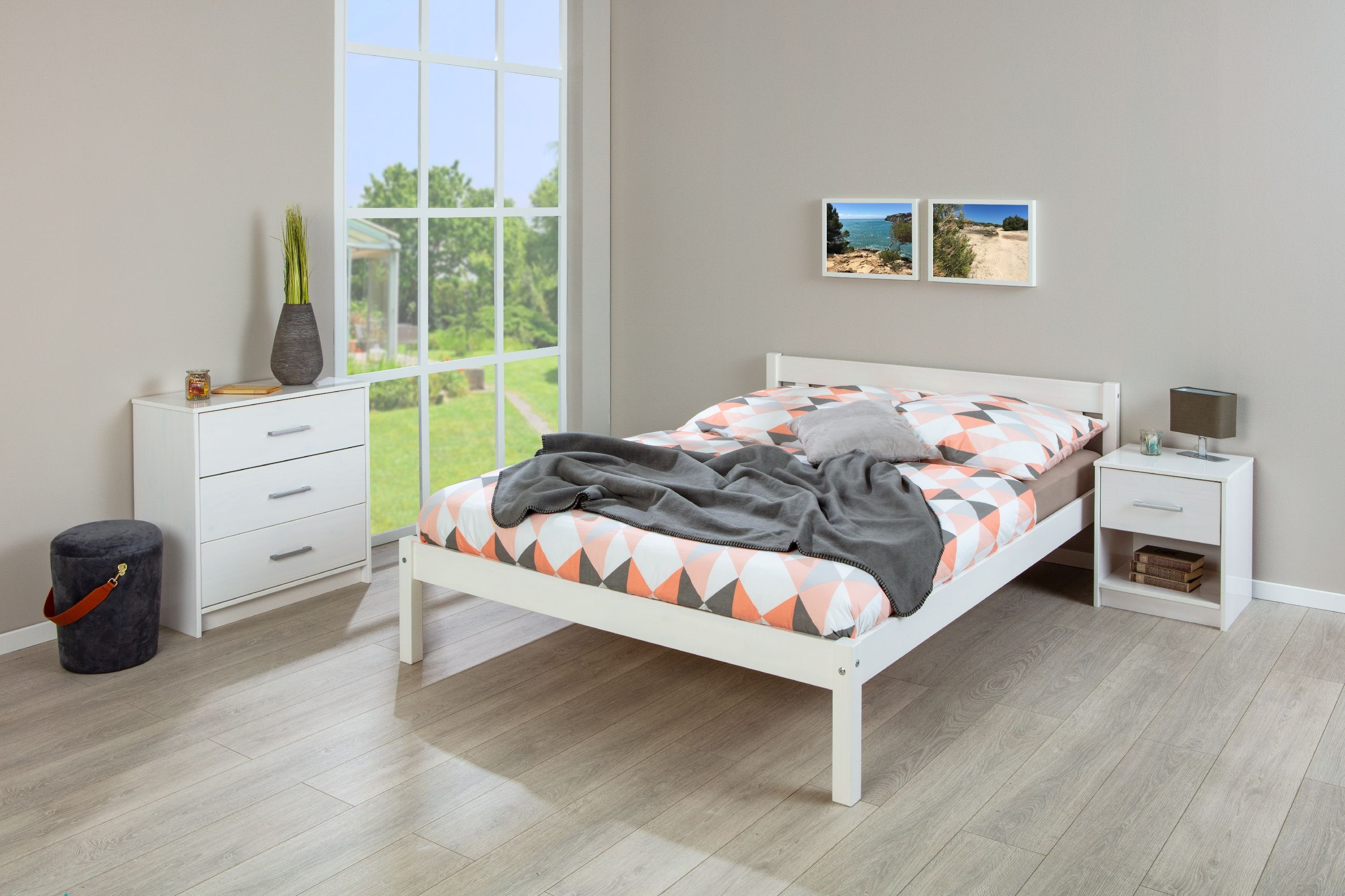 HARPER Bett Bett, Bett HARPER IPIRA (BHT 210x70x98 cm) BHT 210x70x98 cm weiß