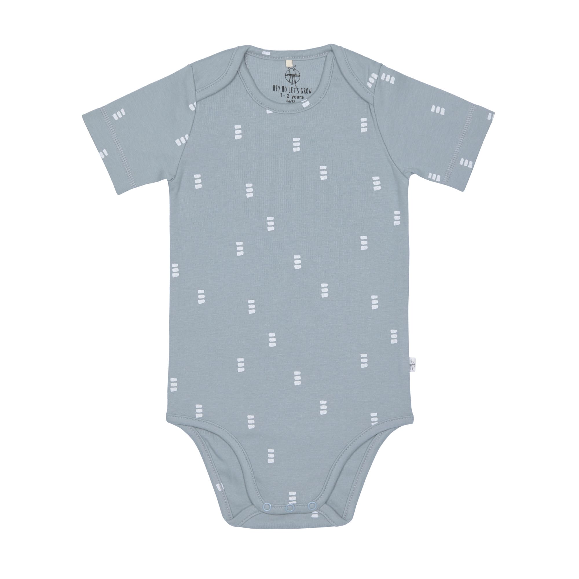 Baby Body kurzarm - Bio Baumwolle, Blocks, Hellblau