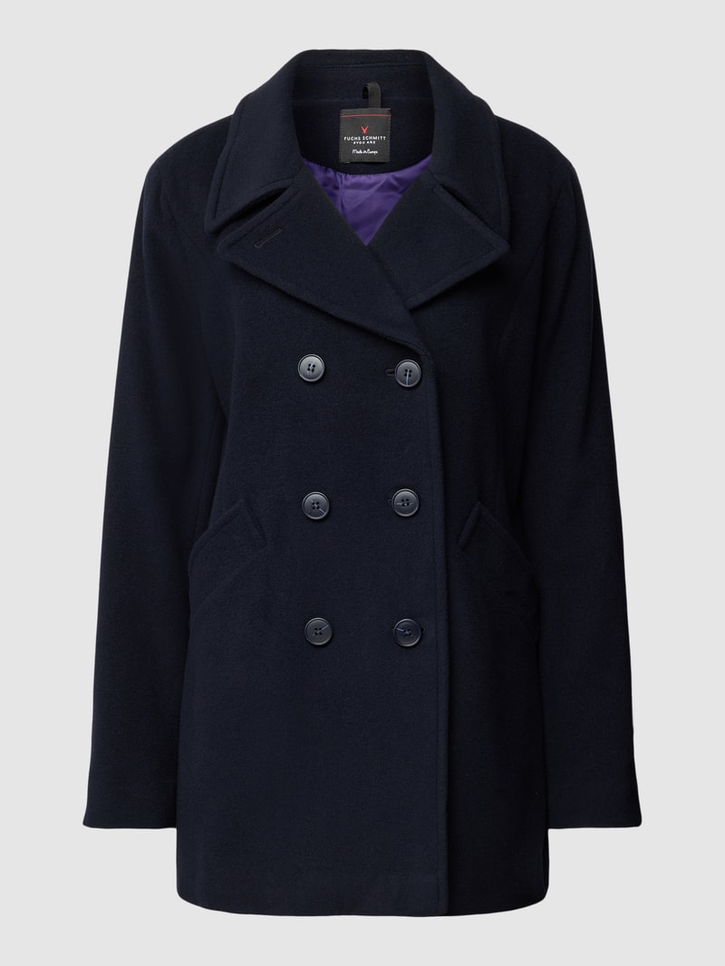 Jacke mit doppelreihiger Knopfleiste in marineblau