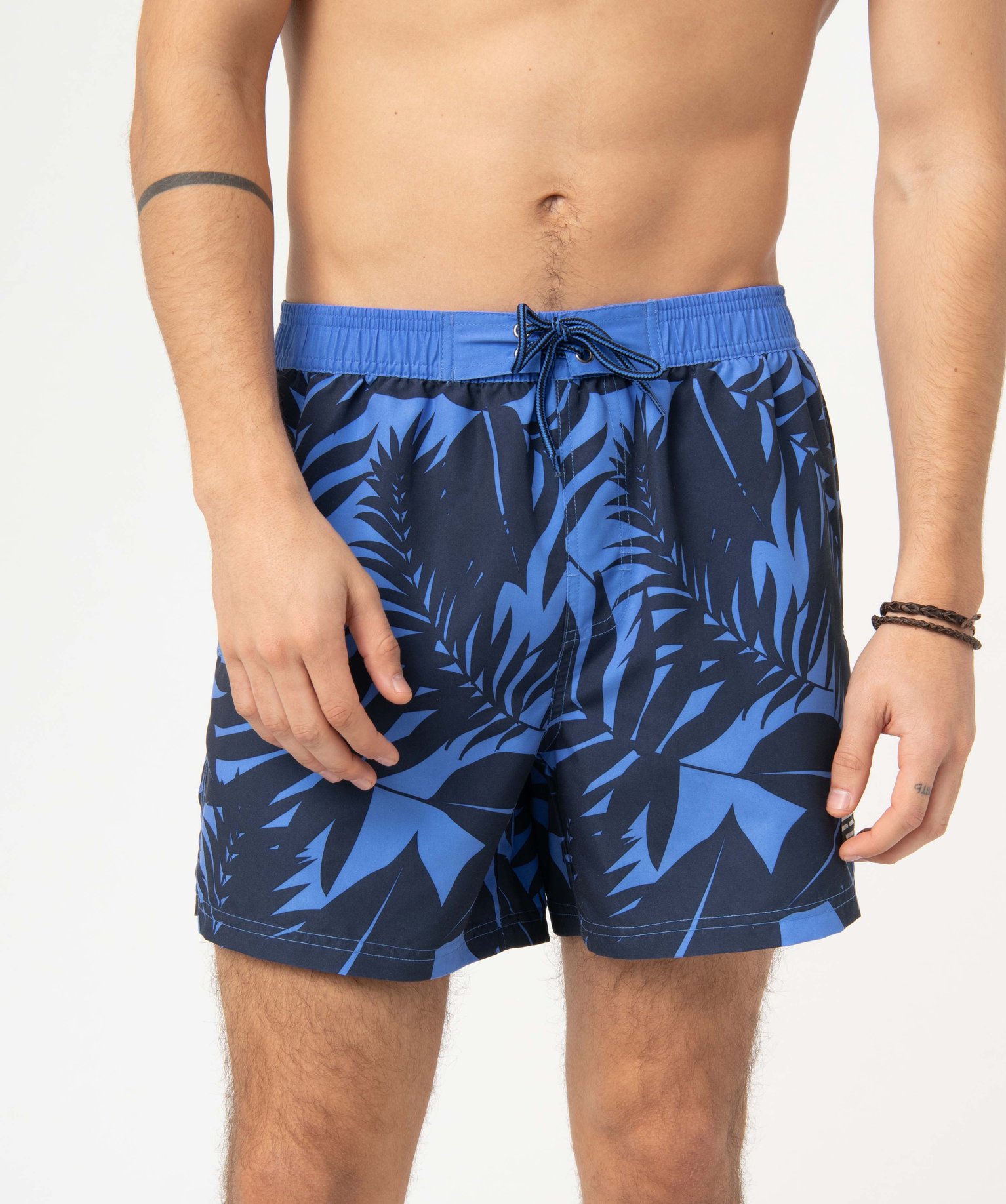 Short de bain homme à motifs feuillages imprime | GEMO