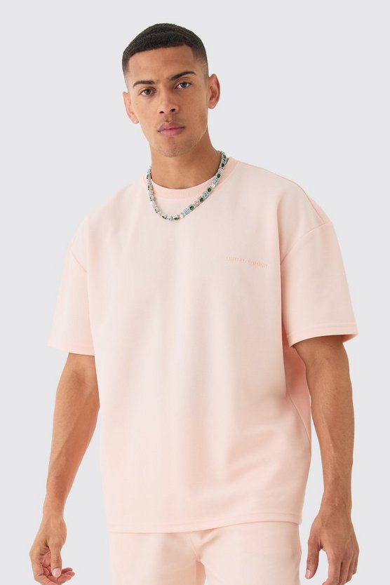 Oversize T-Shirt mit High Build Pique Limited Print