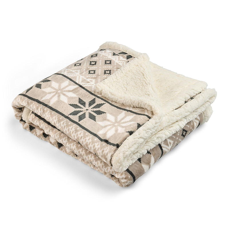 Home Sherpapledd 130x160 cm rose beige/grå