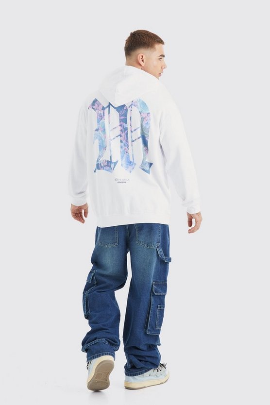 Floraler Oversize Hoodie mit Print