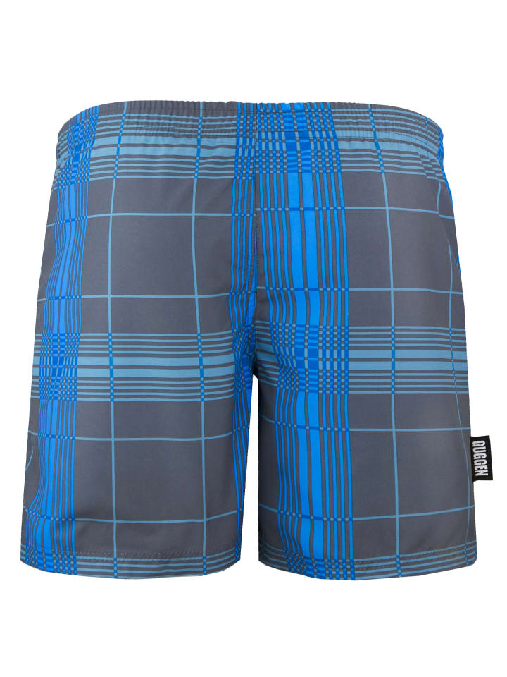 GUGGEN MOUNTAIN Badehose Kariert in Grau günstig kaufen