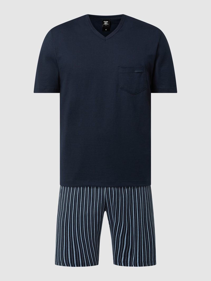 Pyjama aus Slingle Jersey Modell 'Relax' in dunkelblau