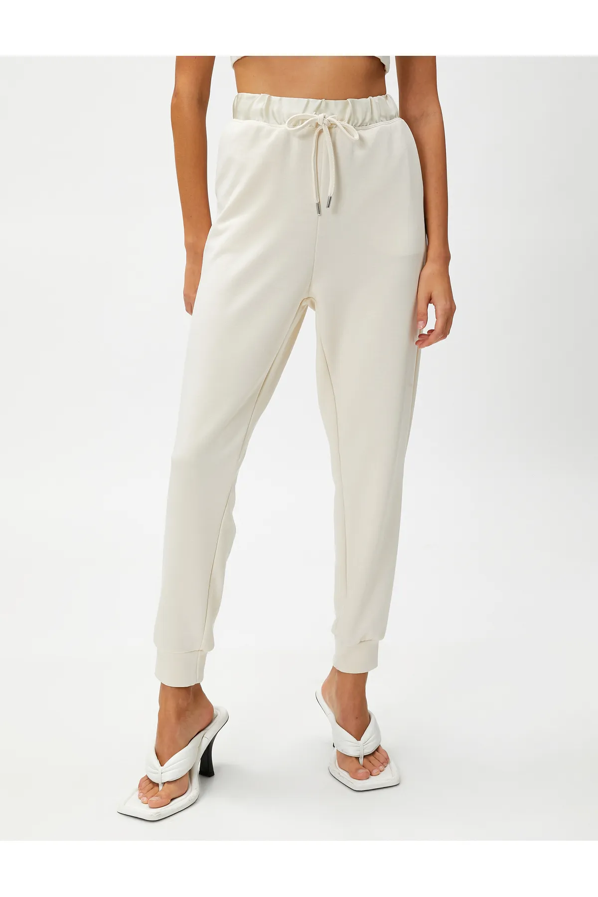 Koton  Joggerhose aus Modalmischung mit Bindegürtel
