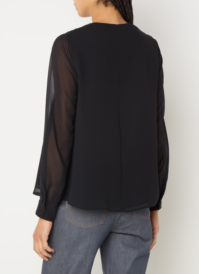 Tunica Claudie Pierlot Biri semitrasparente con scollo a V