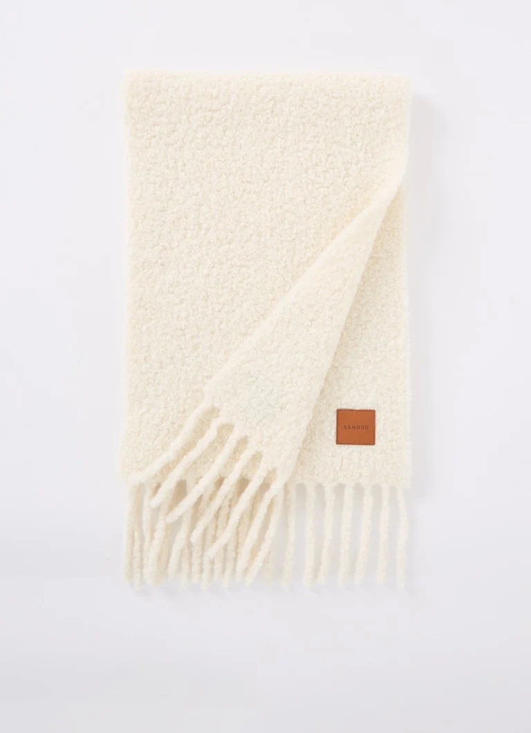 Sandro Curl skjerf i alpakkaullblanding 180 x 30 cm