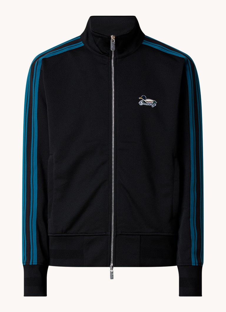 Burberry Track Jacket with logo embroidery and zip pockets