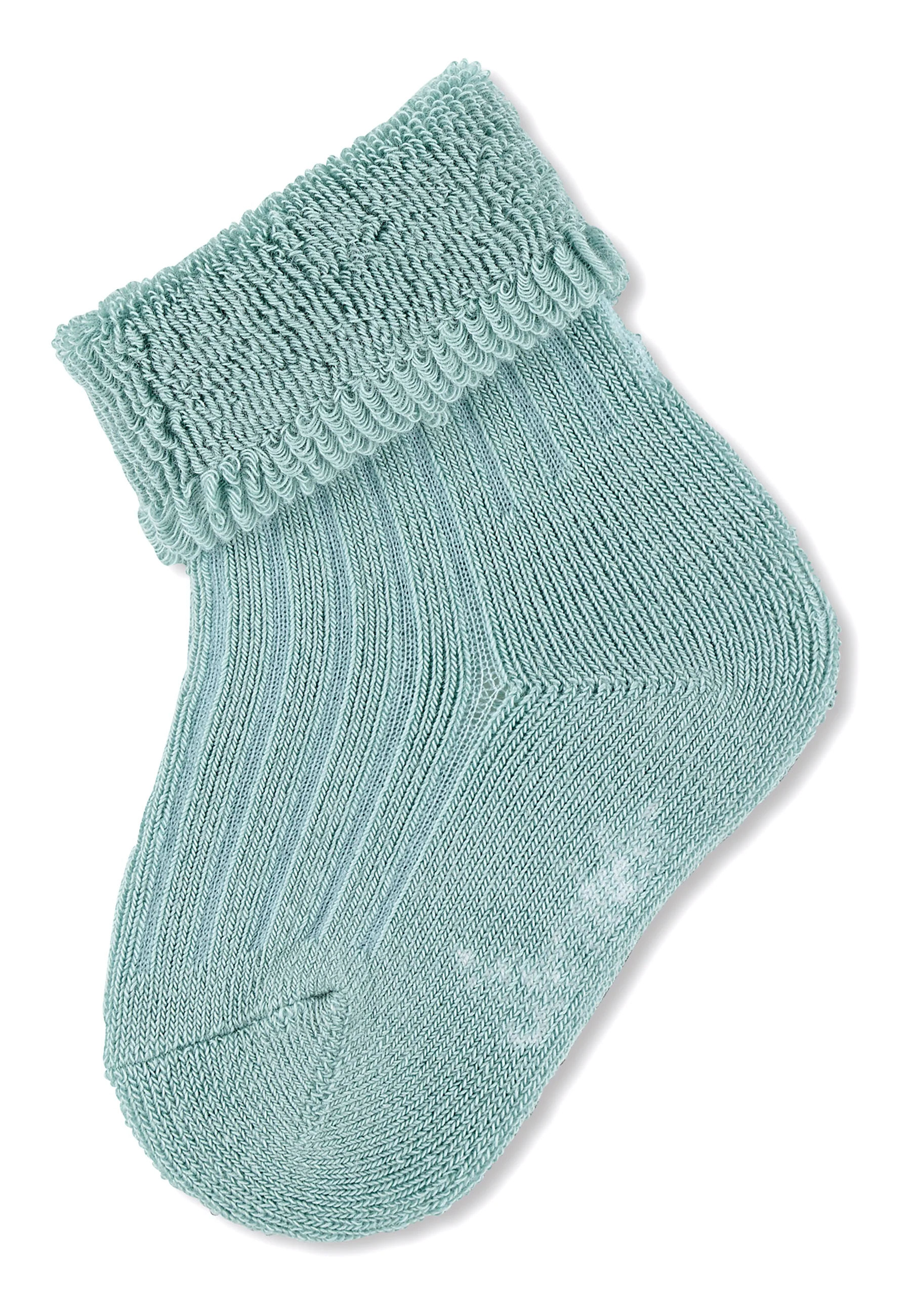Babysocken uni mit Rippstruktur, Vollplüsch innen