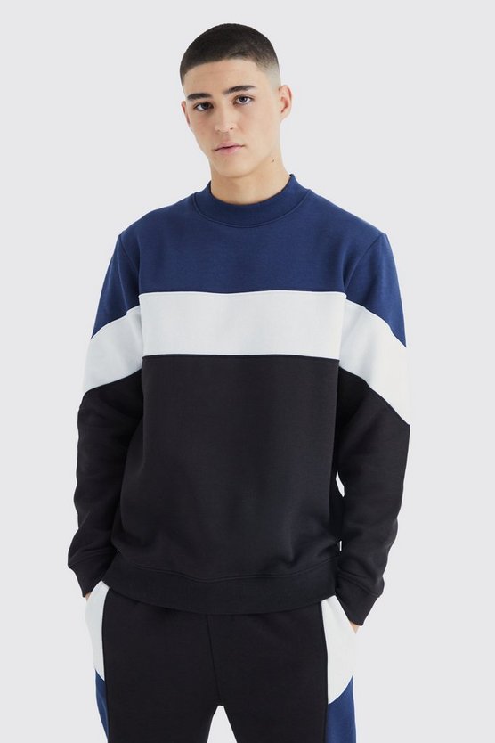Colorblock Sweatshirt-Trainingsanzug