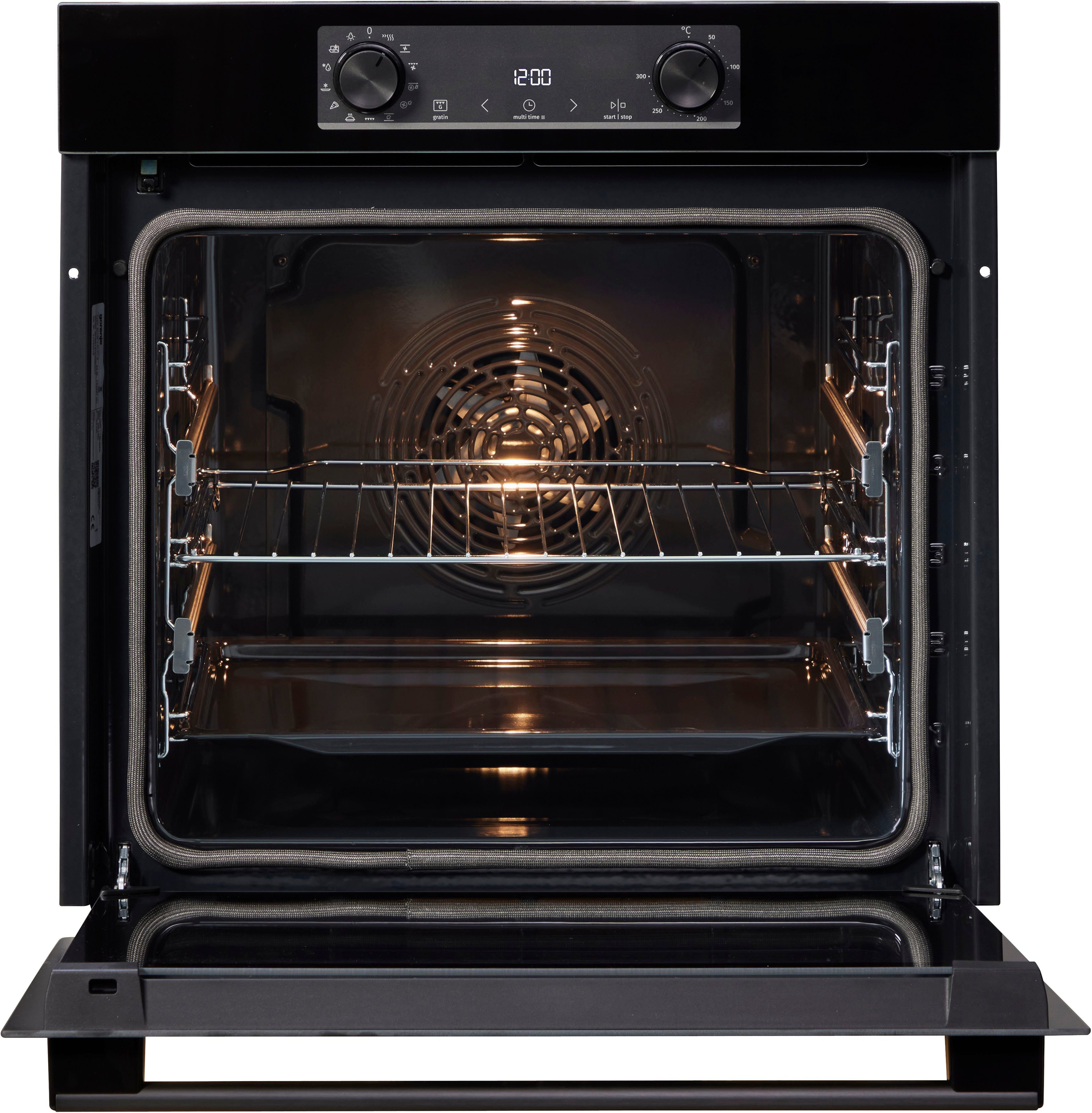 GORENJE Backofen BPS6737E09BGOT, mit 2-fach-Teleskopauszug, Pyrolyse-Selbstreinigung, ExtraSteam