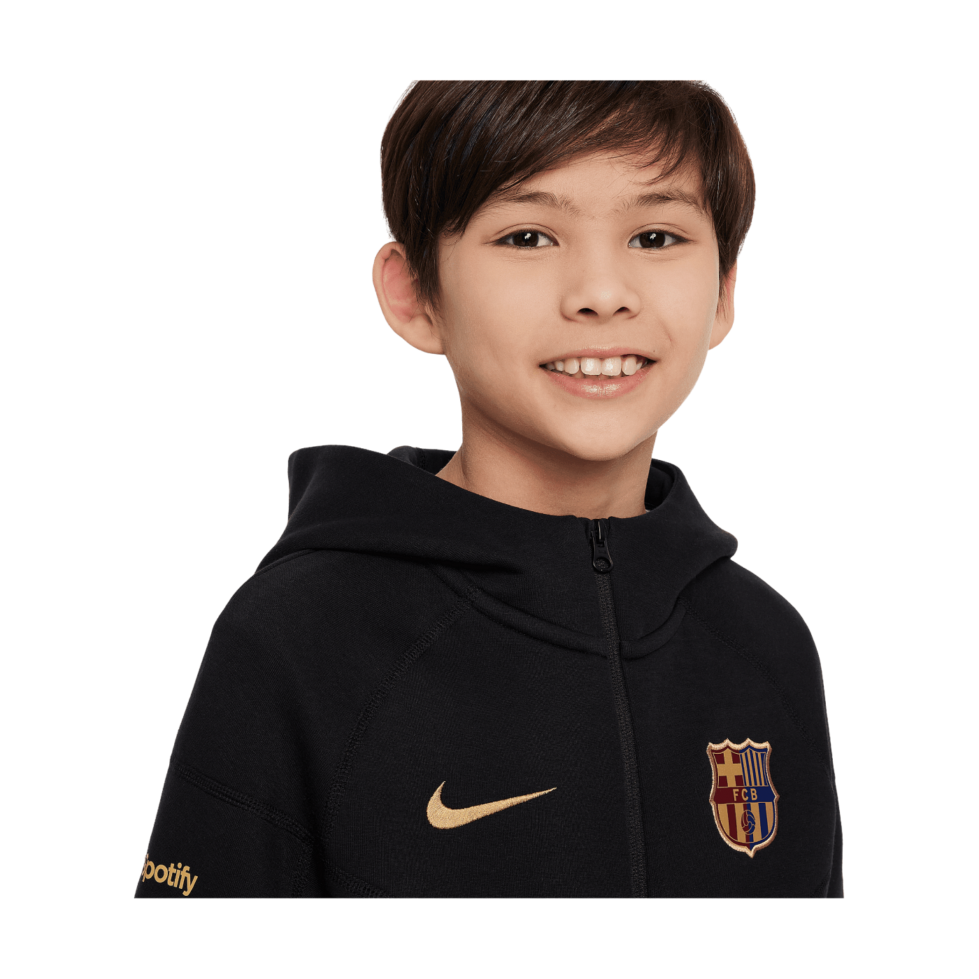 Nike FC Barcelona Tech Fleece Kapuzenjacke Kids Schwarz F011