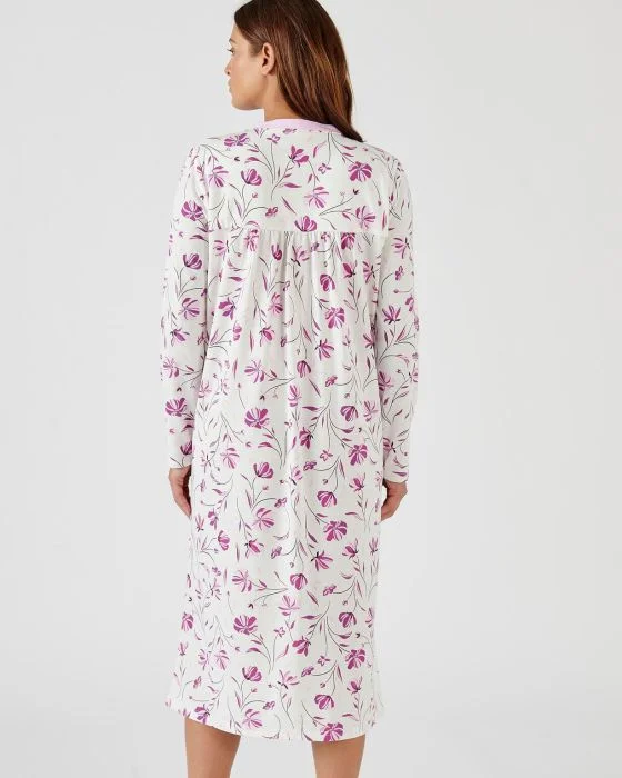 Chemise de nuit avec chauffe-épaules maille jersey Thermolactyl