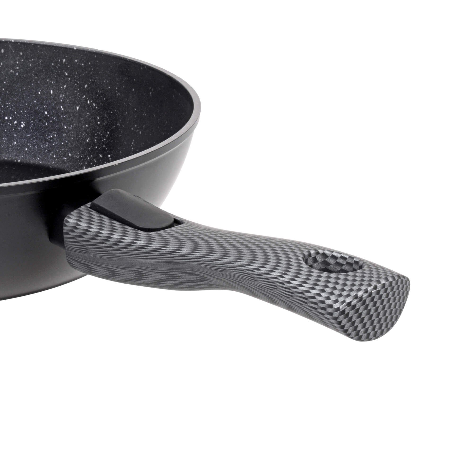 GRÄWE Allzweckmesser GRÄWE Pfanne Aluminium 28 cm, mit abnehmbarem Griff, Deckel und Wender