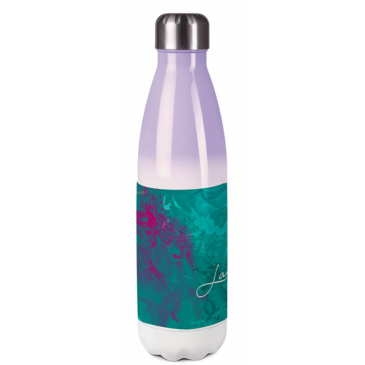Edelstahl Kinder Thermoflasche / Trinkflasche bunt Traum Farbe petrol pink Spülmaschinenfest, Auslaufsicher, Bruchfest, Doppelwandig, Für Heißgetränke geeignet, Mit Deckel, Isoliert