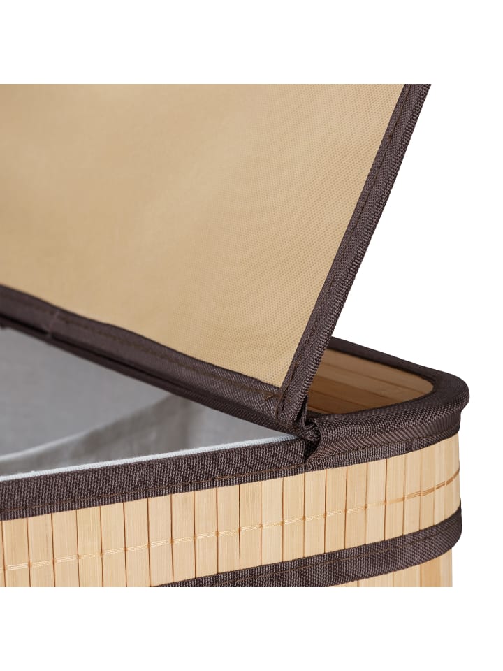 relaxdays Wäschekorb in Natur - (B)55 x (H)63 x (T)35 cm günstig kaufen onesize