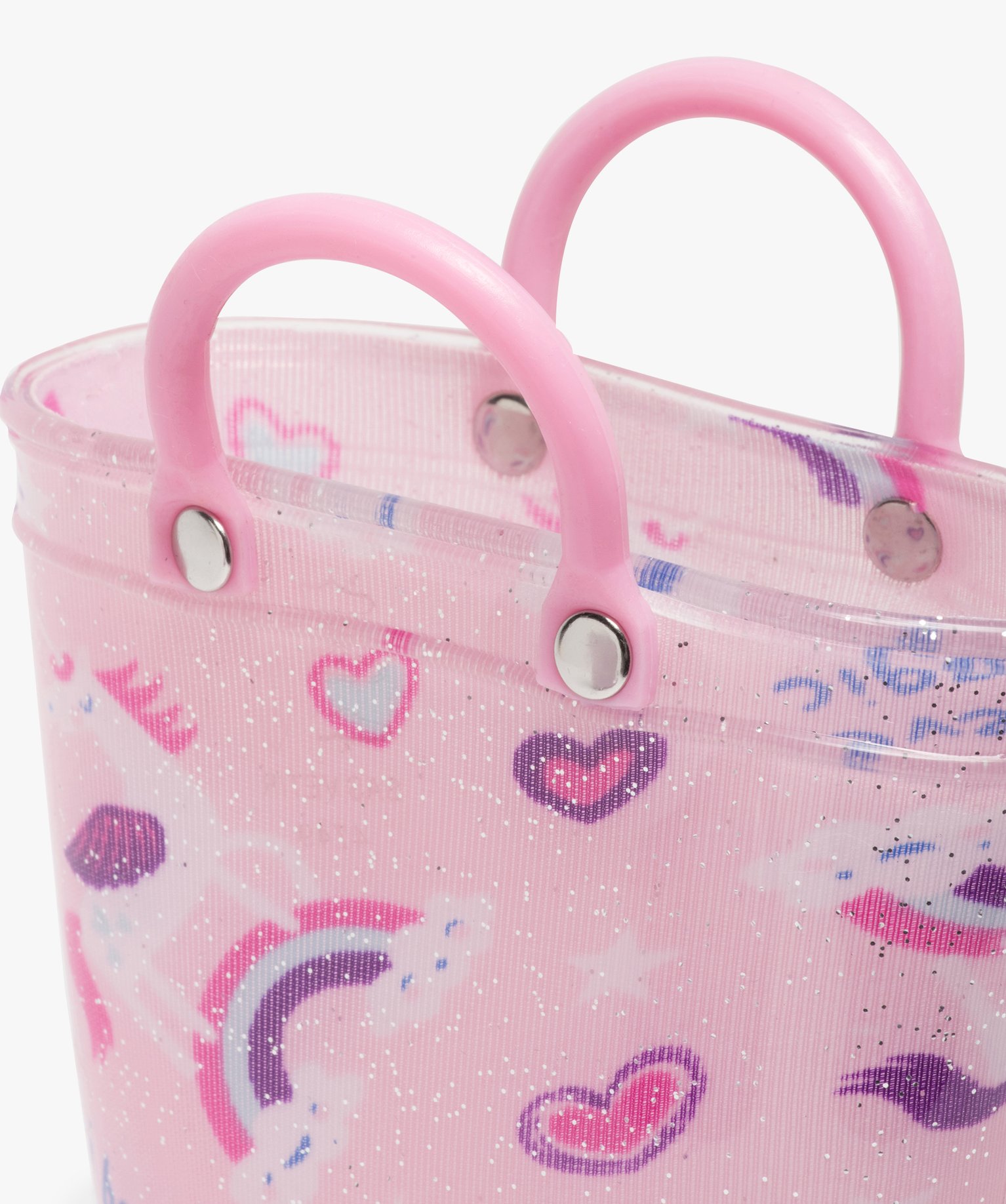Bottes de pluie fille à anses et semelle lumineuse rose | GEMO