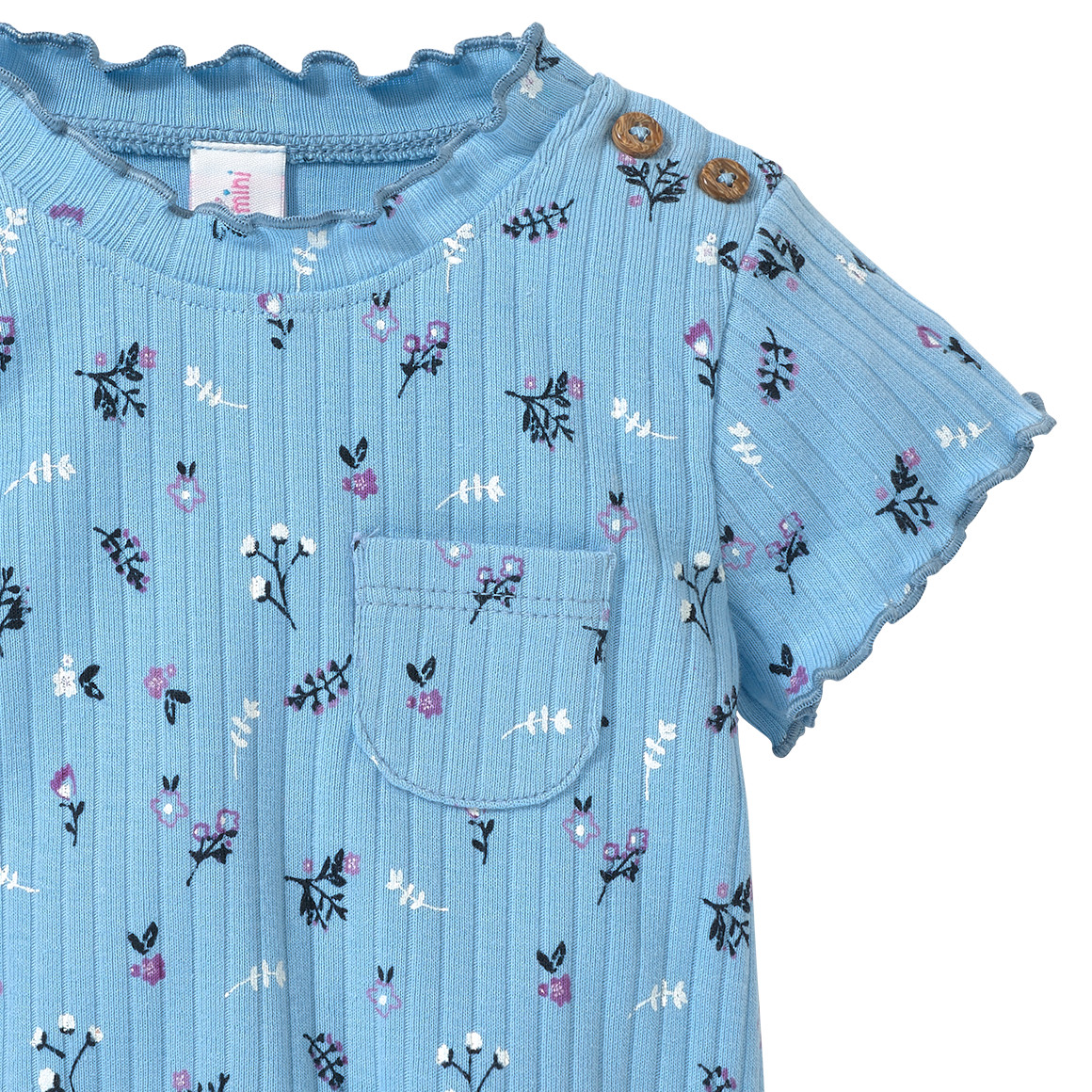 Newborn T-Shirt mit Rippstruktur