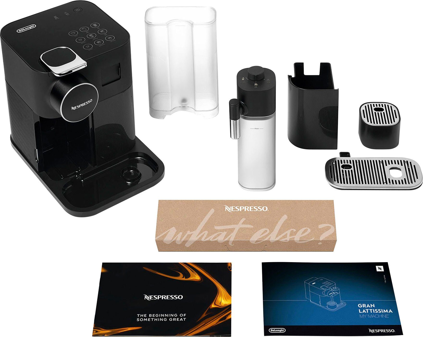 Nespresso Kapselmaschine EN640.B von DeLonghi, schwarz, inkl. Willkommenspaket mit 7 Kapseln