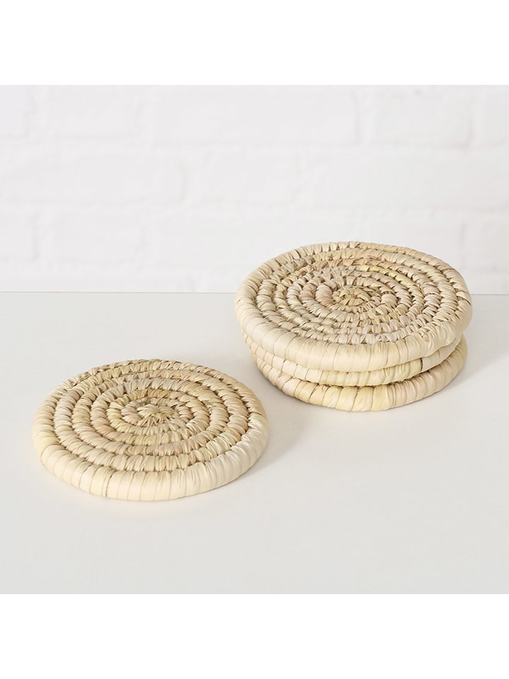 Boltze 5tlg. Set: Untersetzer ''Leah'' in Beige - Ø 15 cm günstig kaufen onesize