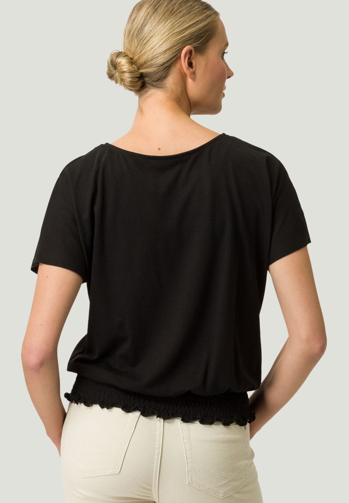 Shirt kurzarm mit gerafften Saum