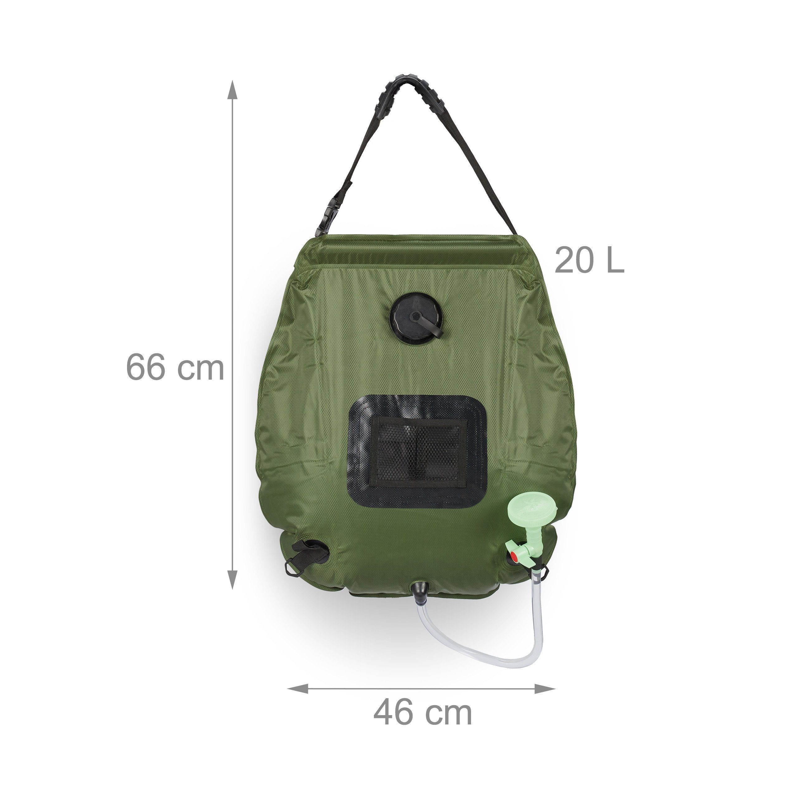 relaxdays Solardusche Solar Campingdusche 20 Liter