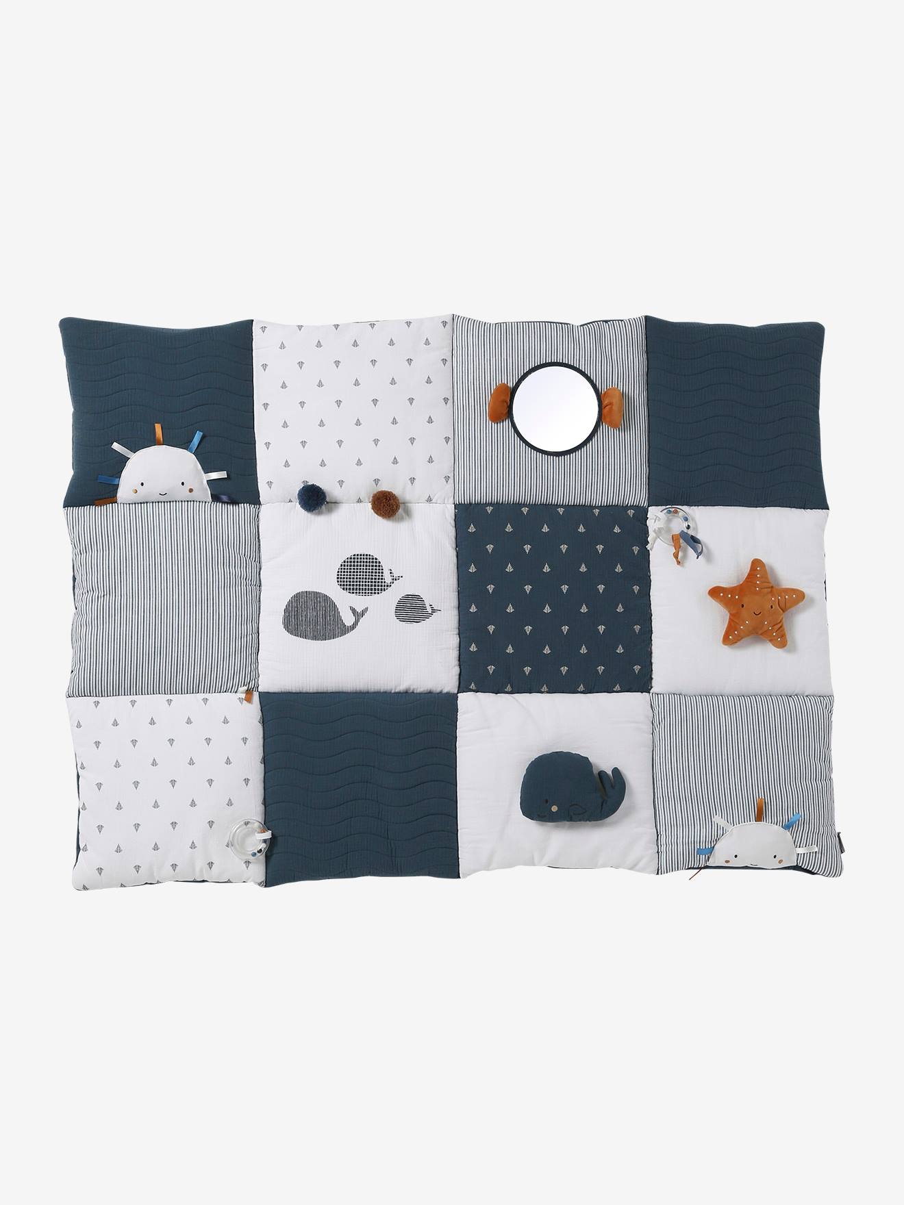 Vertbaudet Baby Activity-Decke - blau/navy sea