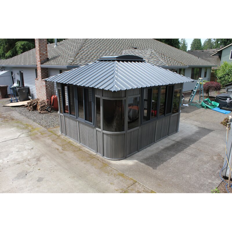 Colorado 13.5 Ft. W x 11.5 Ft. D Aluminum Patio Gazebo Gazebo