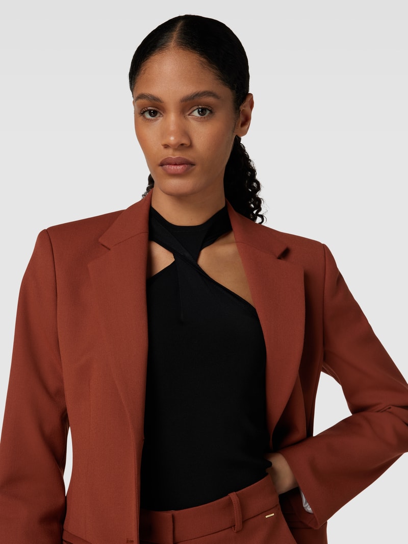 Blazer mit Paspeltaschen in rostrot