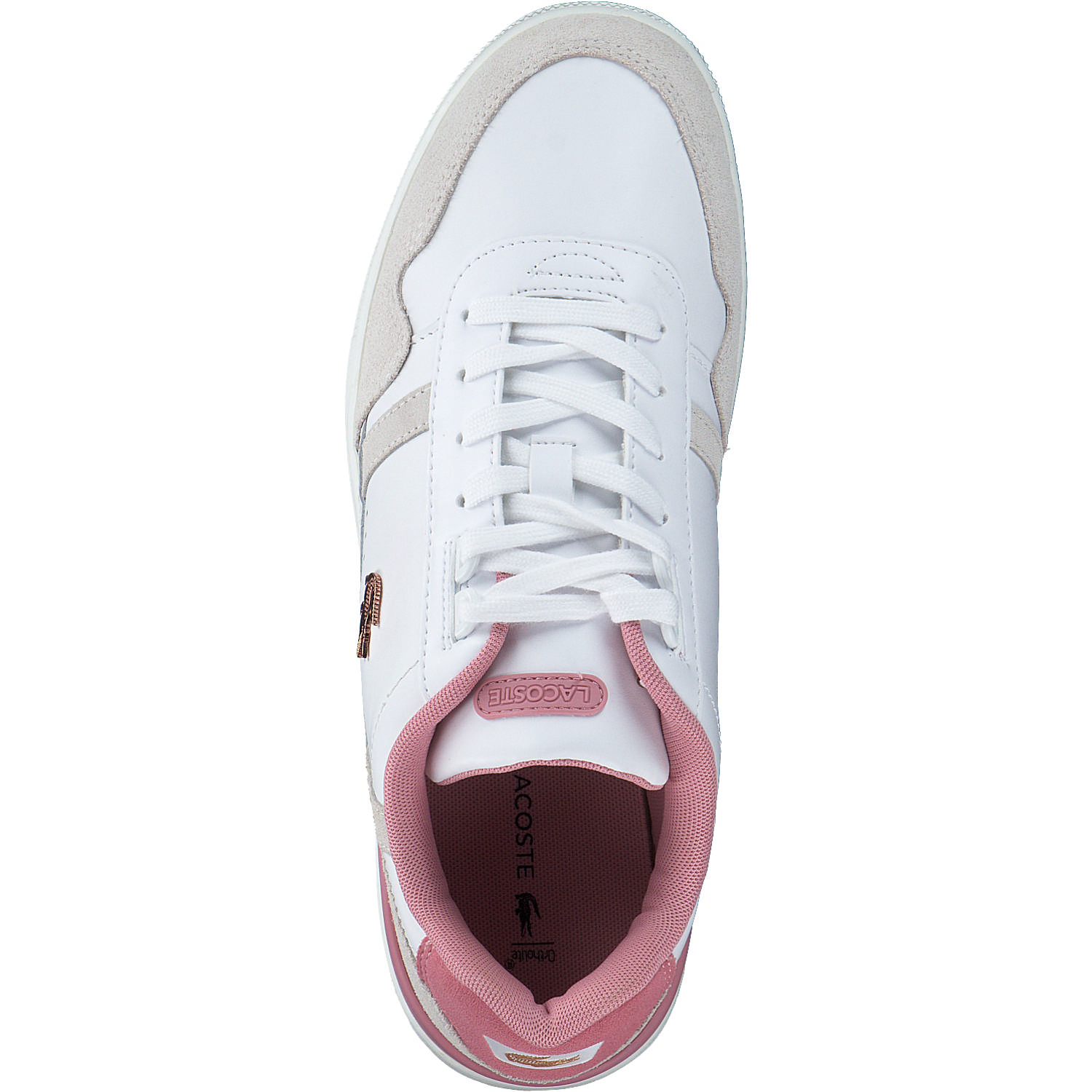 Lacoste T-Clip 47SFA0082, Schnürschuhe, Damen, weiß / light pink