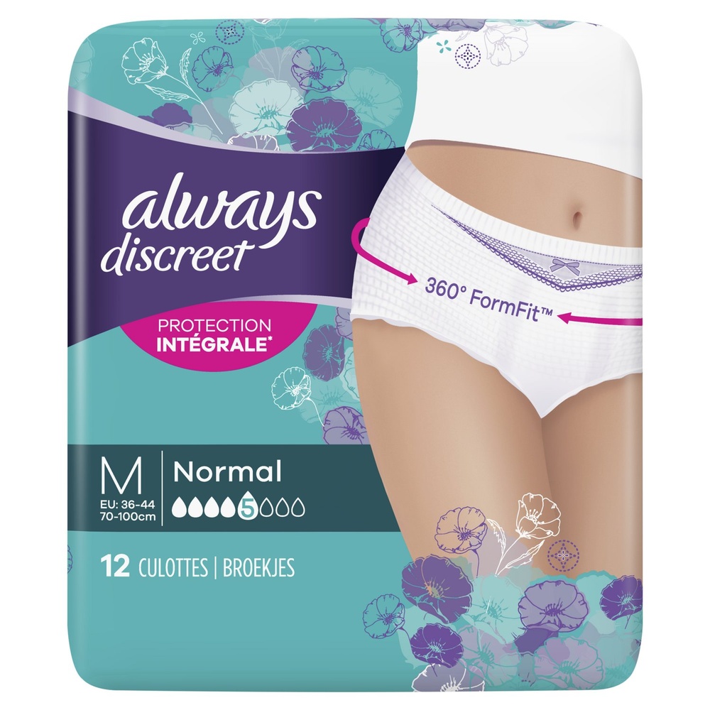 always Always Discreet Normal Culotte Incontinence M Culottes Pour Fuites Urinaires