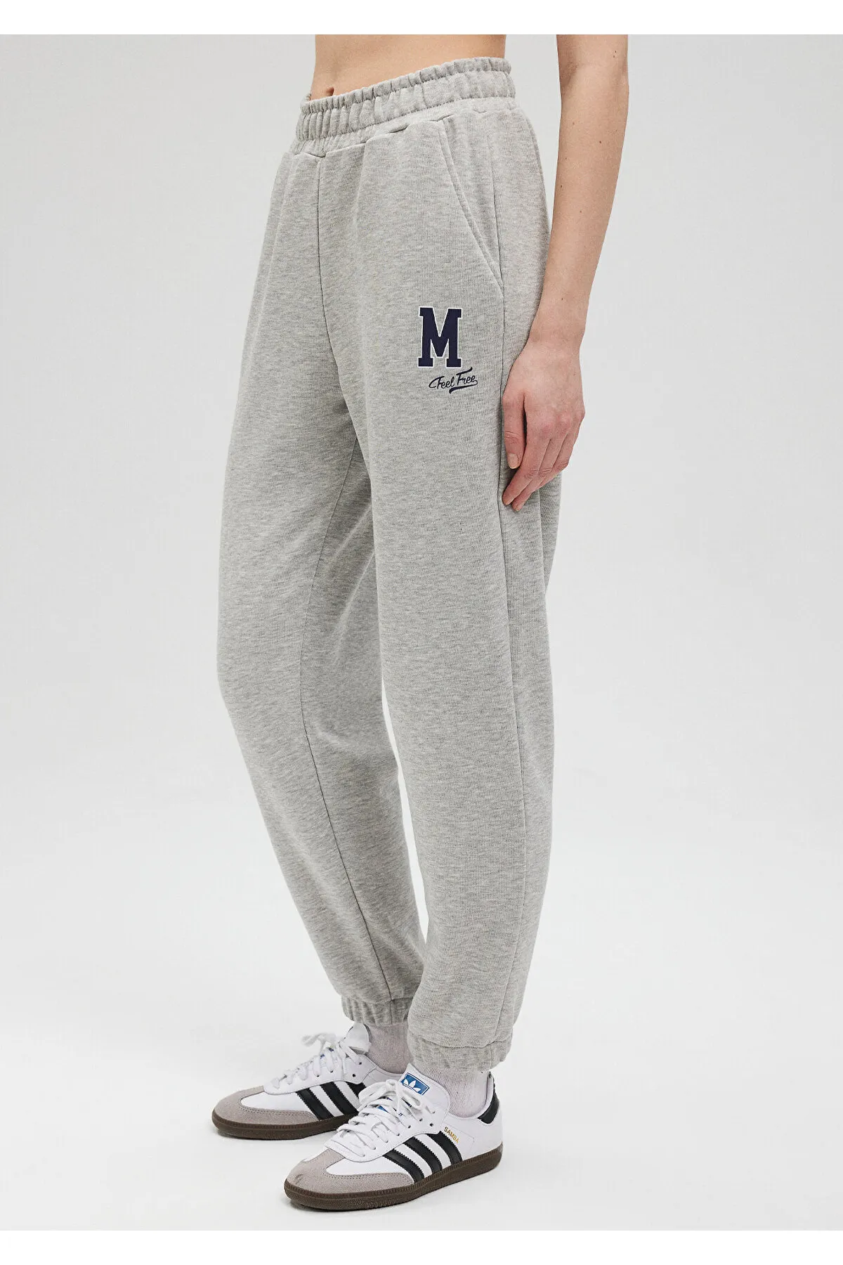 Mavi  Graue Jogginghose mit Logo-Print1010759-82816