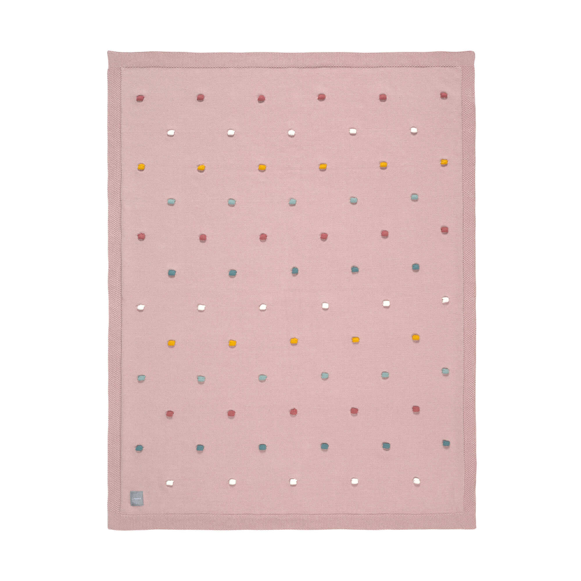 Babydecke - Bio Baumwolle, Dots, Dusky Pink