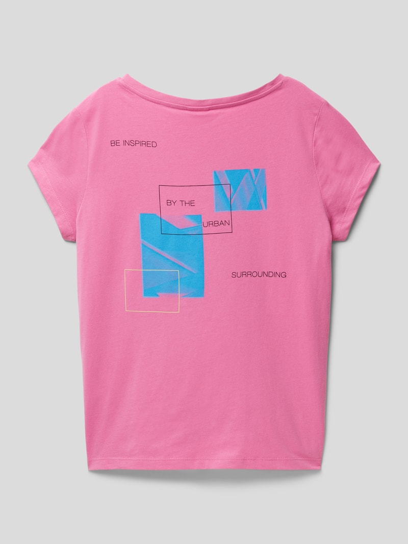 T-Shirt mit Motiv-Print in pink