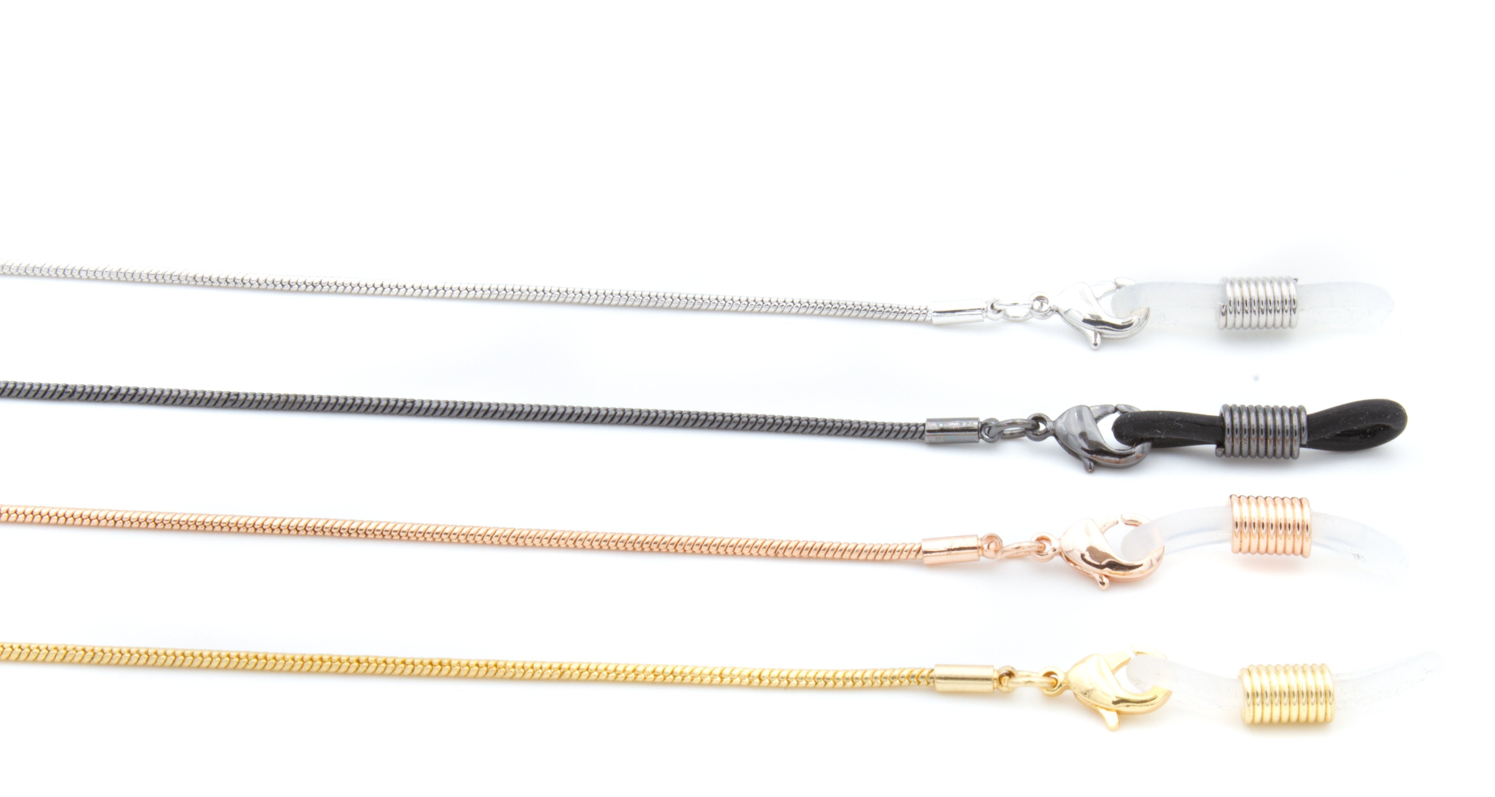GERNEO Brillenkette GERNEO® - DAS ORIGINAL - Amalfi - korrosionsbeständig - feingliedrig, Versiegelung aus 18 Karat Gold oder 925er Silber, verfärbt nicht