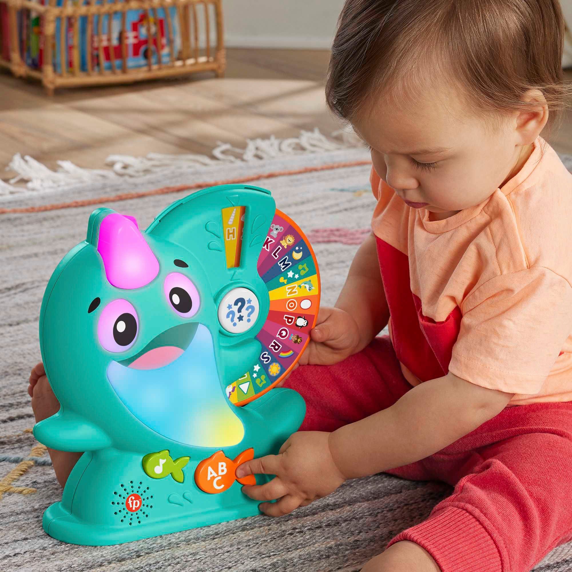 Fisher-Price® Lernspielzeug BlinkiLinkis Narwal, mit Licht und Sound
