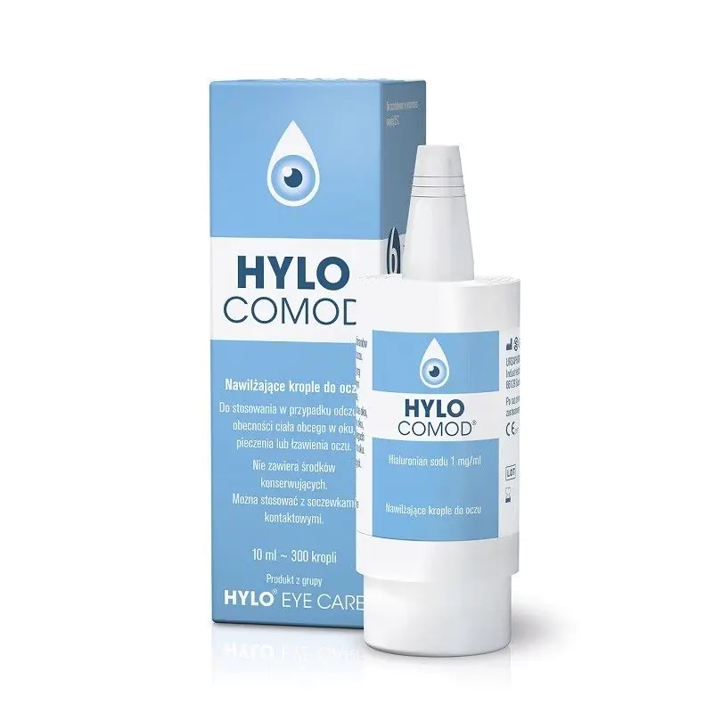 Hylo Comod, gotas oftálmicas hidratantes, sin conservantes, 0,1 % de hialuronato de sodio.