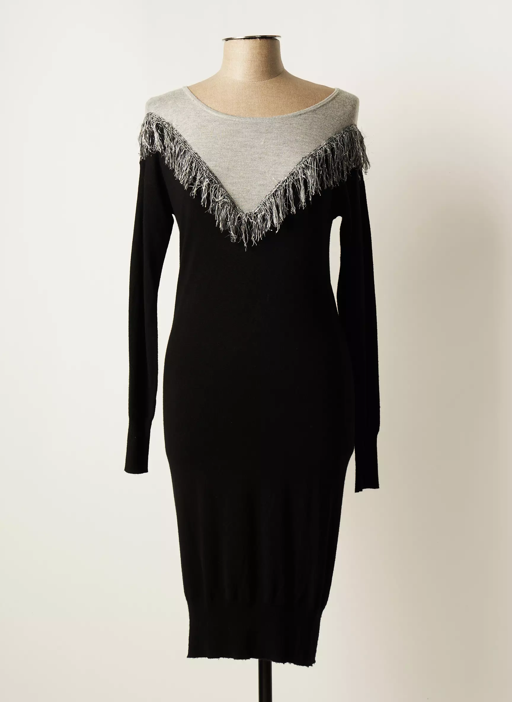 Ellei Robes Mi Longues Femme couleur noir