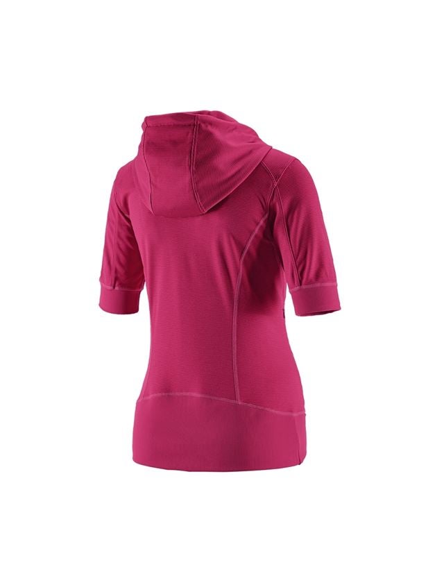 e.s. Funktions Kapuzenjacke stripe 3/4 Arm, Damen