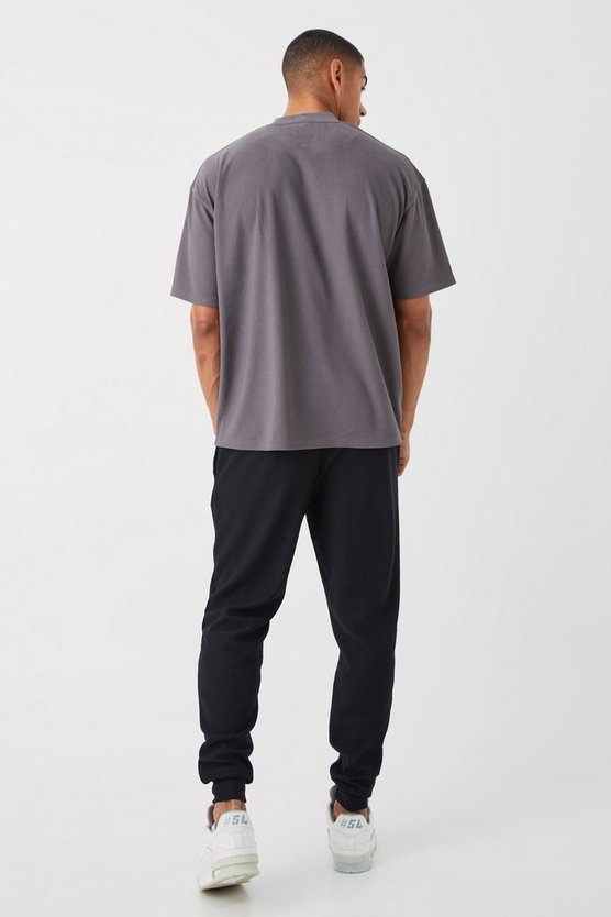 Geripptes Oversize Ottoman T-Shirt